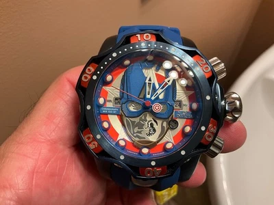 NUEVO INVICTA MARVEL CAPITÁN AMÉRICA MODELO 30628 ROJO BLANCO AZUL LE #179/3000 Foto 1 de 4