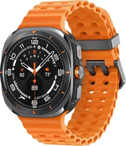 Samsung Galaxy Watch Ultra 47mm LTE AI Gray Titanium Case Orange Band Very Good - Picture 1 of 6