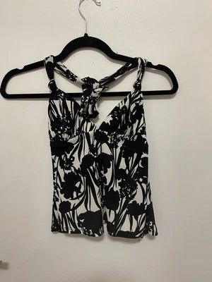 Tankini Robin Piccone pequeño para mujer negro blanco floral Foto 1 de 4