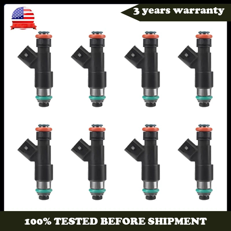 Inyector de combustible 8 piezas 12594512 FJ977 para Chevrolet Silverado 1500 2007-2009 5,3 L Foto 1 de 4