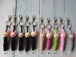 LABUBU Glückswürmchen, Glücksbringer, Schlüsselanhänger,Taschenbaumler handmade - Bild 1 von 21