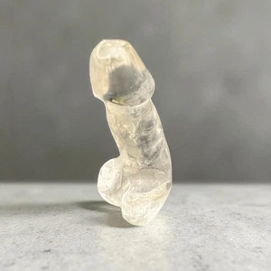 Quartz Phallus Carving Amulet Fertility Symbol Small Mini Crystal Carved 1-1.25” - Picture 1 of 7