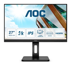 AOC P2 U27P2 LED display 68.6 cm (27") 3840 x 2160 pixels 4K Ultra HD Black -... - Picture 1 of 18