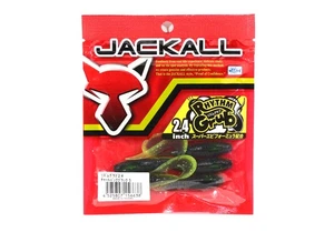 Jackall Soft Lure Rhythm Grub 2.4 Inches Chart Back Black (6638) - Picture 1 of 6