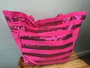 Bolso de Verano ROSA Victoria Secret Lona Lentejuelas Perfecto Medio Niñas - Imagen 1 de 12