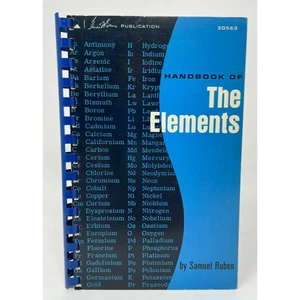 Handbook of the Elements, Samuel Ruben 1968, 104 Illustrations of Periodic Table - Imagen 1 de 4