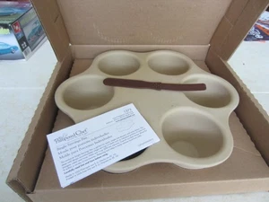 Sartén para porciones individuales Pampered Chef #1373 gres para hornear con caja y herramienta de liberación - Imagen 1 de 5