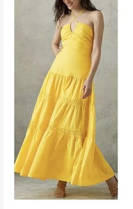 Prabal Gurung JCPenney Small ärmelloses Maxikleid Neckholder gesmokt Sommer Frühling - Bild 1 von 18