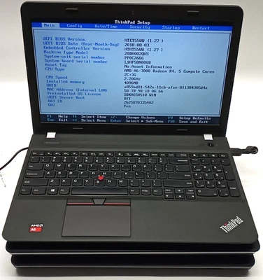 Mixed Lot of 3 Lenovo TP E525/545/555 AMD CPU's 4GB RAM No HDD/OS/Battery WC079 - Image 1 of 4