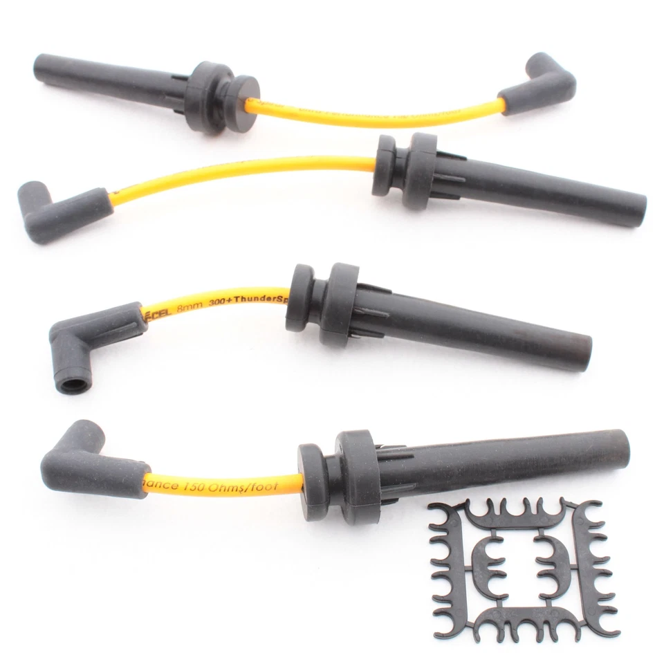ACCEL 7961Y 300+ Amarillo Thundersport Ferro-Espiral 8MM Bujía Cables de Encendido Foto 1 de 4