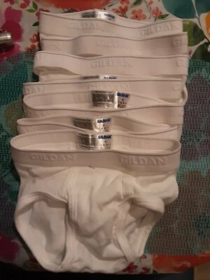 Calzoncillos Gildan Little Boys talla 10, ropa interior blanca, 6 pares sueltos nuevos sin etiquetas  Foto 1 de 2