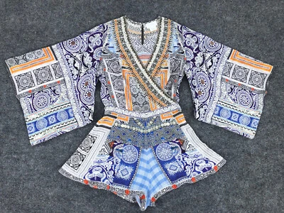 Mameluco Camilla Franks Manga Kimono 100% Seda Cristal Swarovski Talla XS Foto 1 de 4