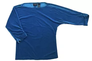 Top de terciopelo azul elástico New York & Company - Talla XS - Imagen 1 de 3