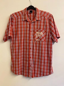 Bench rot, weiß & grau kariert Baumwollhemd kurzärmelig - Größe Large - NEU! - Bild 1 von 5