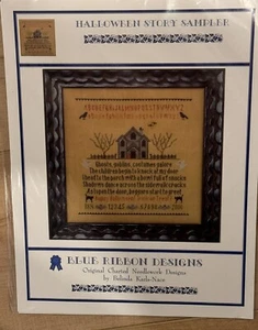 Blue Ribbon Designs Halloween Story Sampler Haunted House Cross Stitch Pattern - Picture 1 of 3