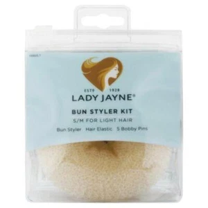 Lady Jayne Light Bun Styler Kit Small/medium Hair Elastics Five Bobby Pins - Picture 1 of 3
