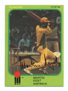 1981 / 82 Scanlens World Series Cricket (13) Martin KENT Australia - Picture 1 of 2