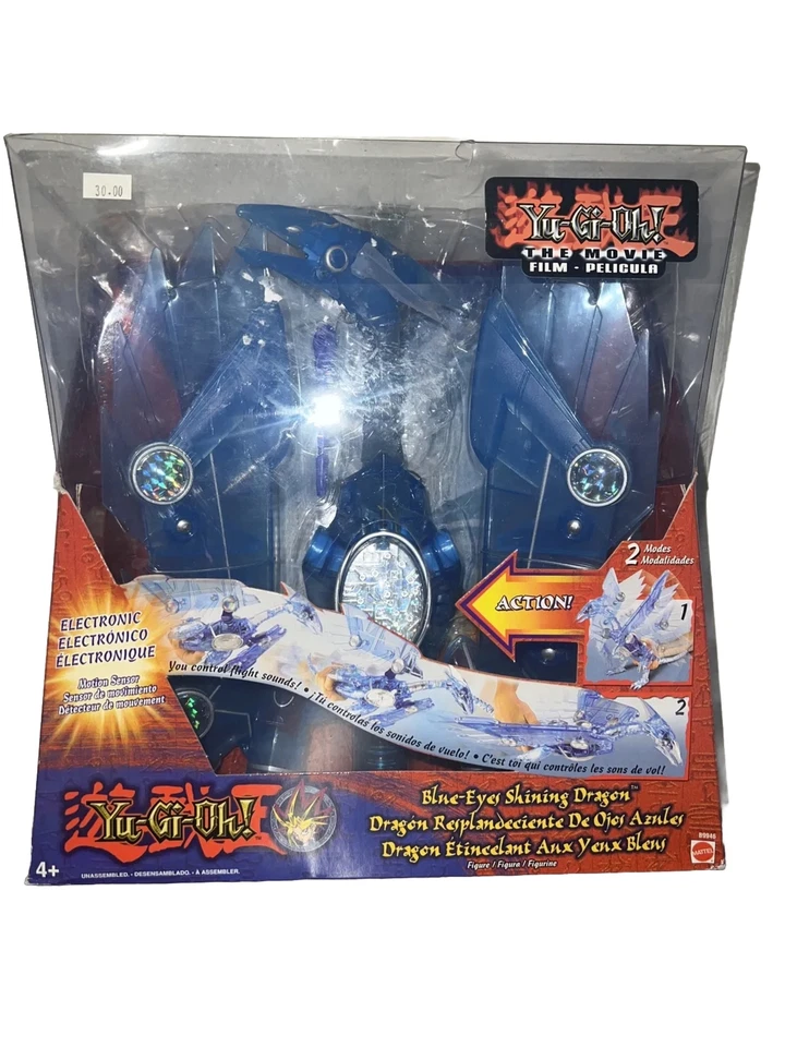 2004 Mattel Yu-Gi-Oh! Boneco eletrônico Blue Eyes Shining Dragon 12" YuGiOh - Imagem 1 de 4