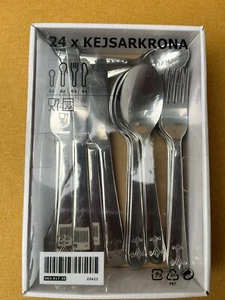 Ikea Kejsarkrona 24 Piece Cutlery Set Stainless steel 6 of each piece of cutlery - Picture 1 of 8