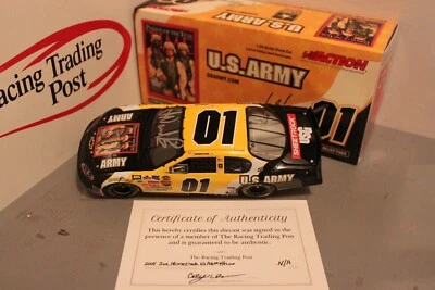 2004 Joe Nemechek U.S. ARMY Time Magazine 1/24 Action NASCAR Diecast Autographed - Image 1 of 2