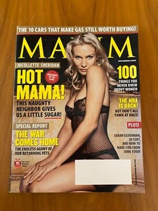 Maxim Magazine Nov 2005 Hot Mama Nicollette Sheridan Pinup Women Lingerie Bra - Picture 1 of 10