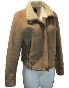 VINTAGE Giacca Star Outerwear Women’s Size L Faux Suede Jacket - Picture 1 of 10