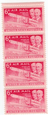 Scott #c45 Wilbur & Orville Wright Airmail Block of 4 Stamps - MNH - Image 1 of 2