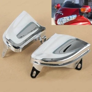 Motorcycle Front Chrome Headlight Cover Trims For Honda Goldwing GL1800 2006-14 - Picture 1 of 5