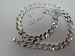 SOLID SILVER 24 INCH 240 GRAMS CHAIN H/M