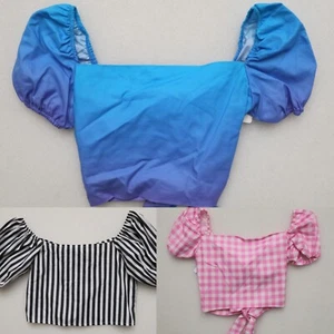 LOT 3 GIRL'S THEME BRAND SIZE L CROP TOPS SUMMER BLOUSE BOHO 100% COTTON NEW - Picture 1 of 7