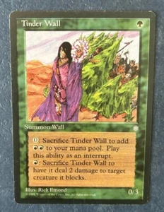 MTG MISPRINT ERROR ICE AGE TINDER WALL (YELLOW SPOT AT BACK OF CARD) ODDITY - Picture 1 of 6