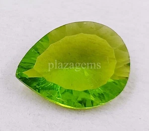 5.70 CT PEAR SHAPE NATURAL GREEN PERIDOT CERTIFIED LOOSE GEMSTONE 5ARS - Picture 1 of 8