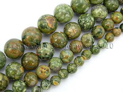 Natural Rhyolite Kambaba Jasper Gemstone Round Beads 15.5'' 6mm 8mm 10mm 12mm • 3.90€