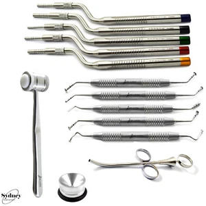 Sinus Lift Osteotomes Mushroom Elevators Bone Mallet Well Dental Implant Tools - Picture 1 of 7