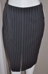 Signature by Larry Levine Gray Pinstriped Lined Pencil Skirt Size 4 NWT - Picture 1 of 1