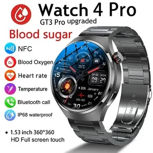 GT4 Pro Waterproof Smart Watch NFC GPS Tracker AMOLED Bluetooth Call Men Women - Picture 1 of 15
