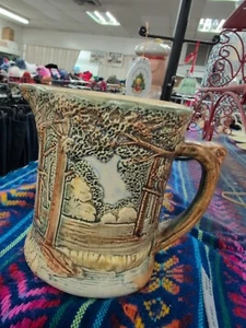 ANTIQUE 1920s WELLER ART POTTERY FOREST 5" Tall HIGH GLOSS MULTI COLORED PITCHER - Picture 1 of 8