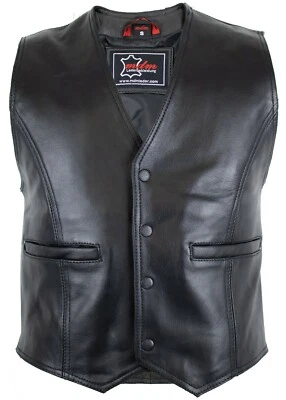 MDM Lederweste Lederkutte Kutte Bikerweste Motorrad chopper Druck Rockerweste Club