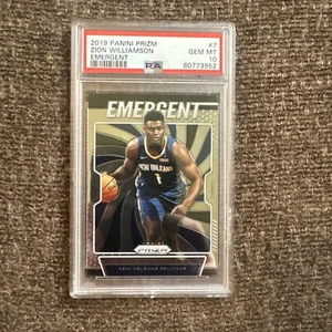 2019-20 Panini Zion Williamson Panini Prizm Rookie Card Emergent PSA 10 - Picture 1 of 2