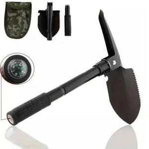 Folding Military Shovel Survival Spade Emergency Garden Camping Outdoor Tool - Picture 1 of 21