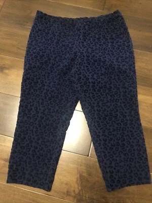 Calça Isaac Mizrahi azul 16 pequena cropped - Imagem 1 de 4