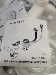 Brenor Siphon mit Überlauf und automatischem Verschluss - BR-006 - Neu ab 1 € !! - Bild 1 von 4