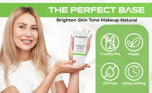 PHOERA FACE MAKE-UP PRIMER BASE FIXER ÖLFREI LANGANHALTENDES PORENMINIMIERER GEL - Bild 1 von 20