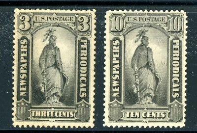 USA PR58,PR62 (2) NEWSPAPERS AND PERIODICALS MINT OG CAT $ 220.00 - Image 1 of 2