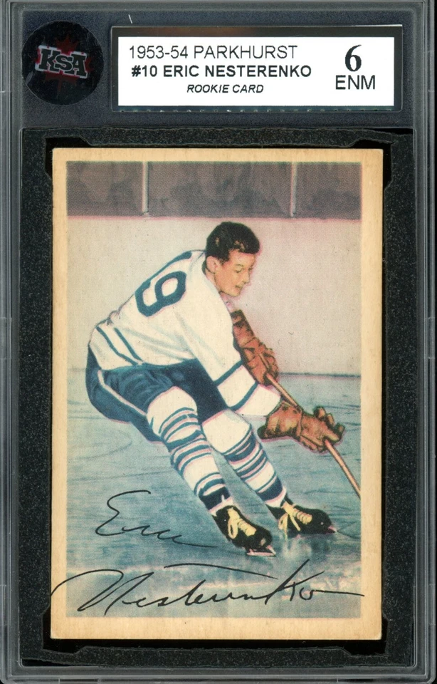 1953-54 PARKHURST HOCKY #10 Eric Nesterenko Rookie KSA 6 EX-NM Maple Leafs RC - Image 1 of 2