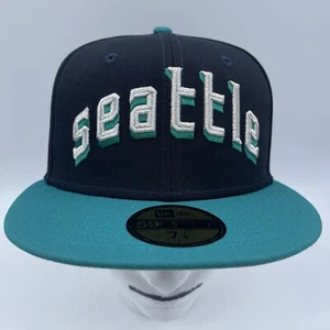 Cappello aderente New Era Seattle Mariners City Signature 59Fifty taglia 7 1/8 NUOVO - Foto 1 di 6