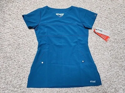 Blusa Médica Grey's Anatomy Signature para Mujer 2120 Dos Bolsillos Cuello en V Verde azulado XS NUEVA CON ETIQUETAS Foto 1 de 4
