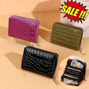 UK RFID Card Holder Purse Women Men Outdoor Wallet Credit Card Organizer Travel - Picture 1 of 13