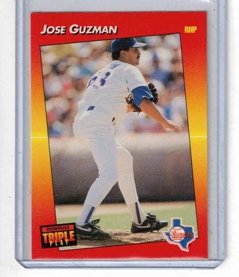 1992 Donruss Triple Play #215 Jose Guzman - Rangers - Image 1 of 2