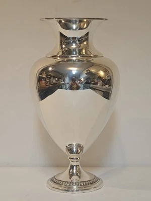 Vase auf Fuß Sterling Silber 925 Glatte Wandung Vintage Ca. 1970er Jahre  - Bild 1 von 4